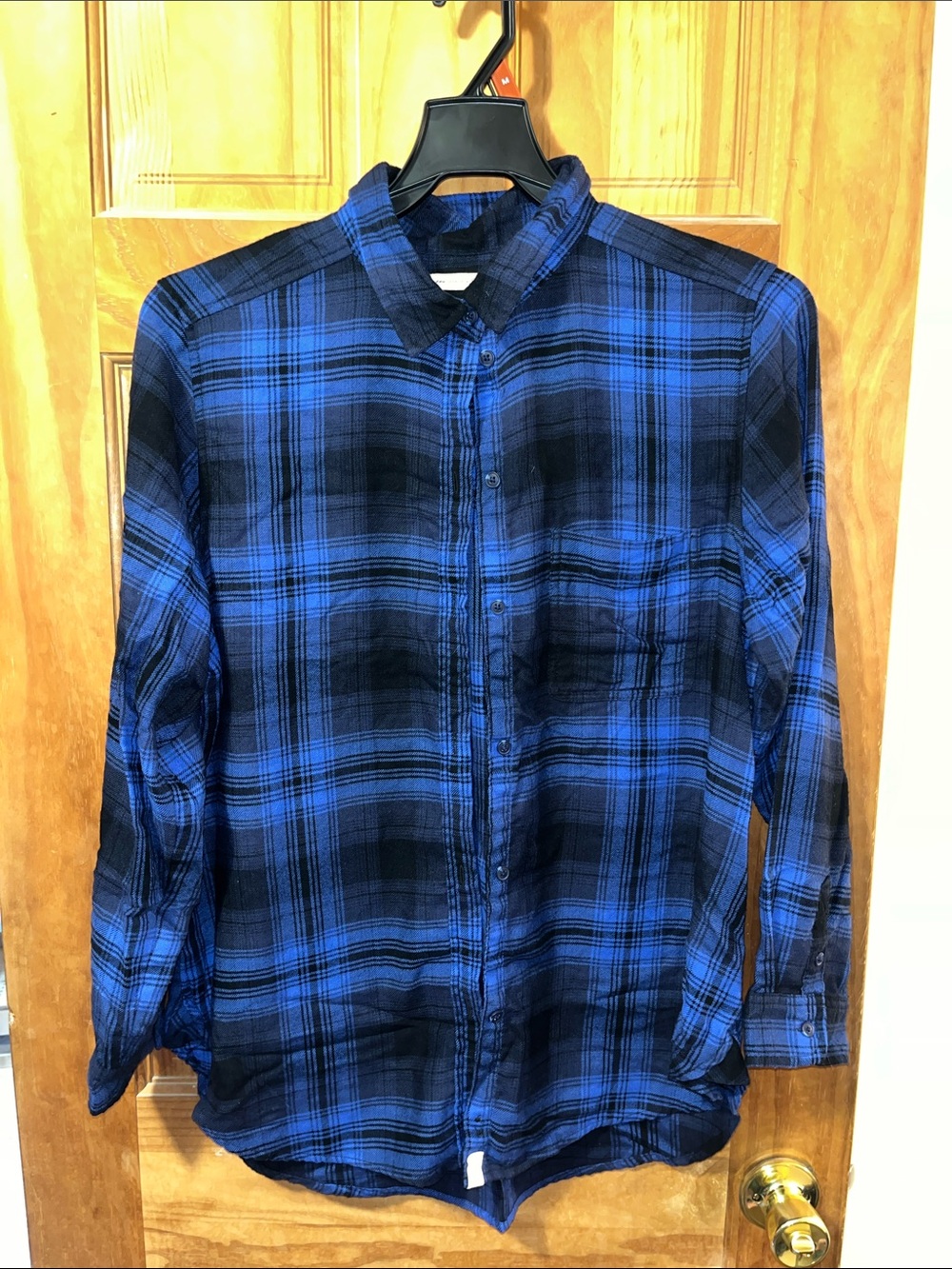 American Eagle So Soft Boyfriend Fit Plaid Button-Up Shirt